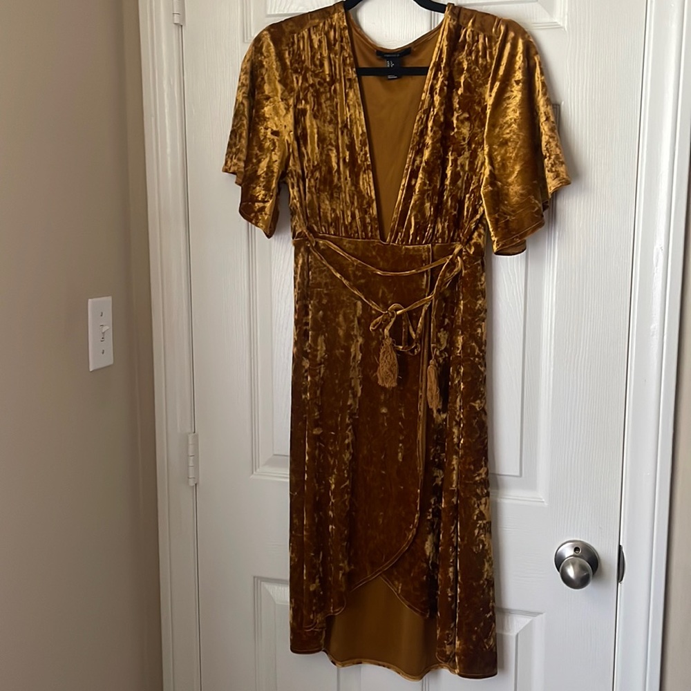 Amber/burn orange dress.